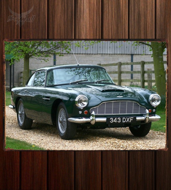 Металлическая табличка Aston Martin DB4 Vantage Металлическая табличка Aston Martin DB4 Vantage